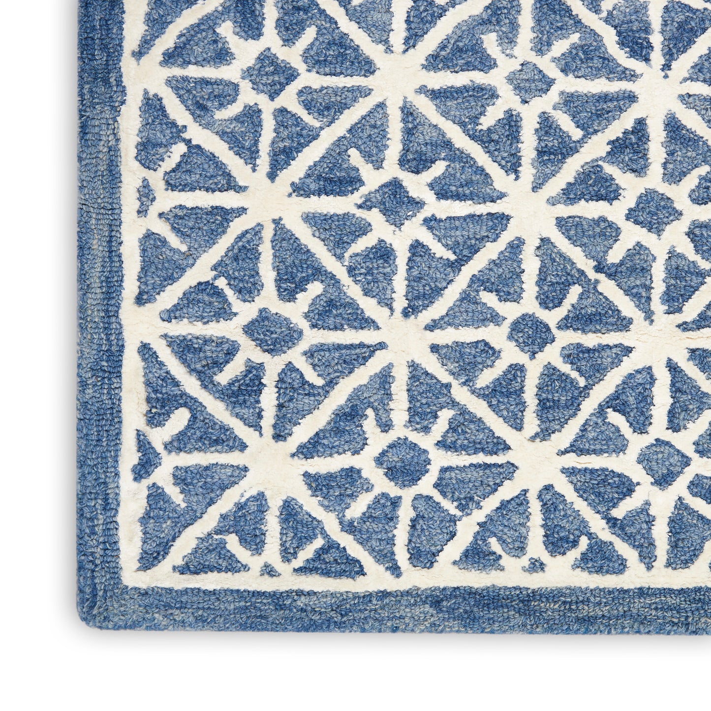 Nicole Curtis Series 2 SR201 Blue Contemporary Tufted Rug