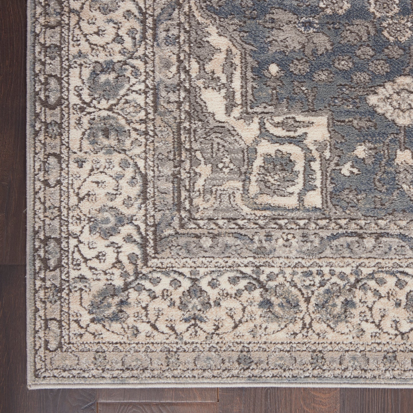 Nourison Home Quarry QUA07 Grey Ivory  Transitional Machinemade Rug