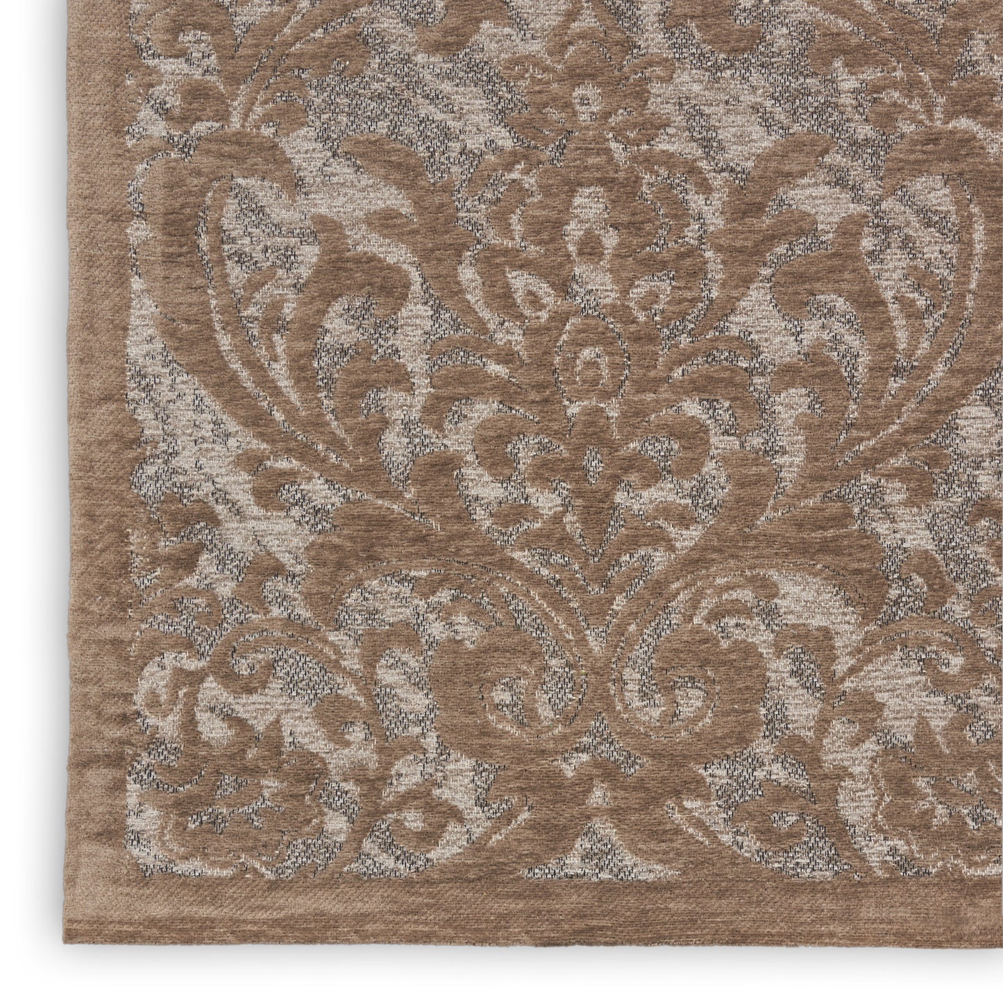 Nourison Home Damask DAS02 Grey  Traditional Machinemade Rug