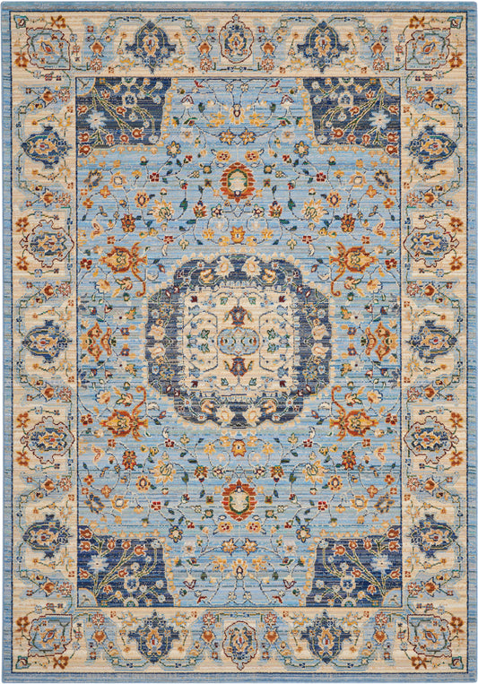 Nourison Home Majestic MST03 Light Blue Traditional Woven Rug