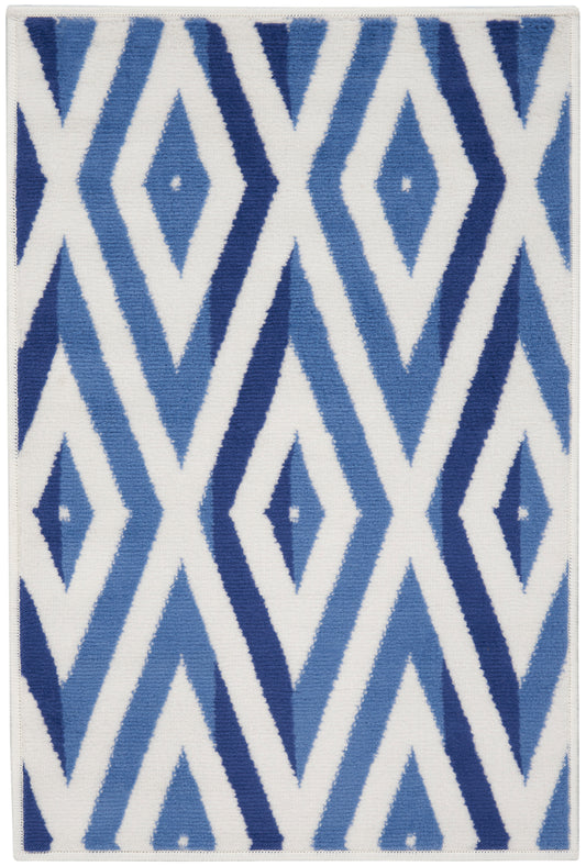 Nourison Home Whimsicle WHS04 Ivory Blue Contemporary Machinemade Rug