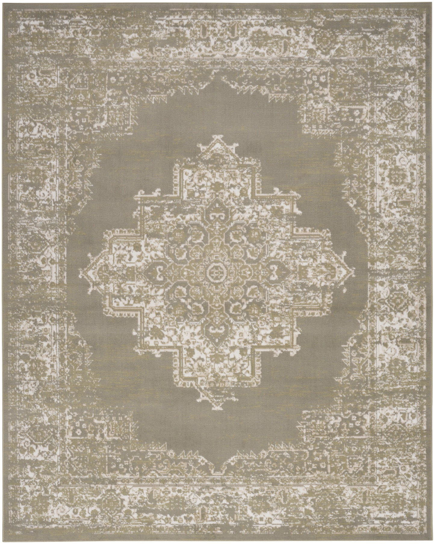 Nourison Home Grafix GRF14 Olive  Transitional Machinemade Rug