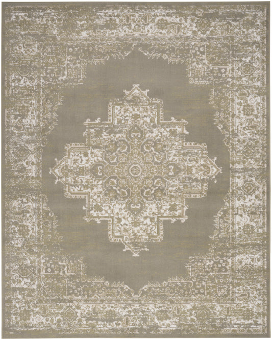 Nourison Home Grafix GRF14 Olive  Transitional Machinemade Rug