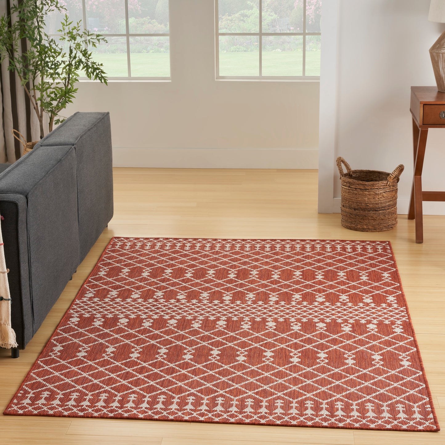 Nourison Home Positano POS02 Terracotta  Contemporary Machinemade Rug