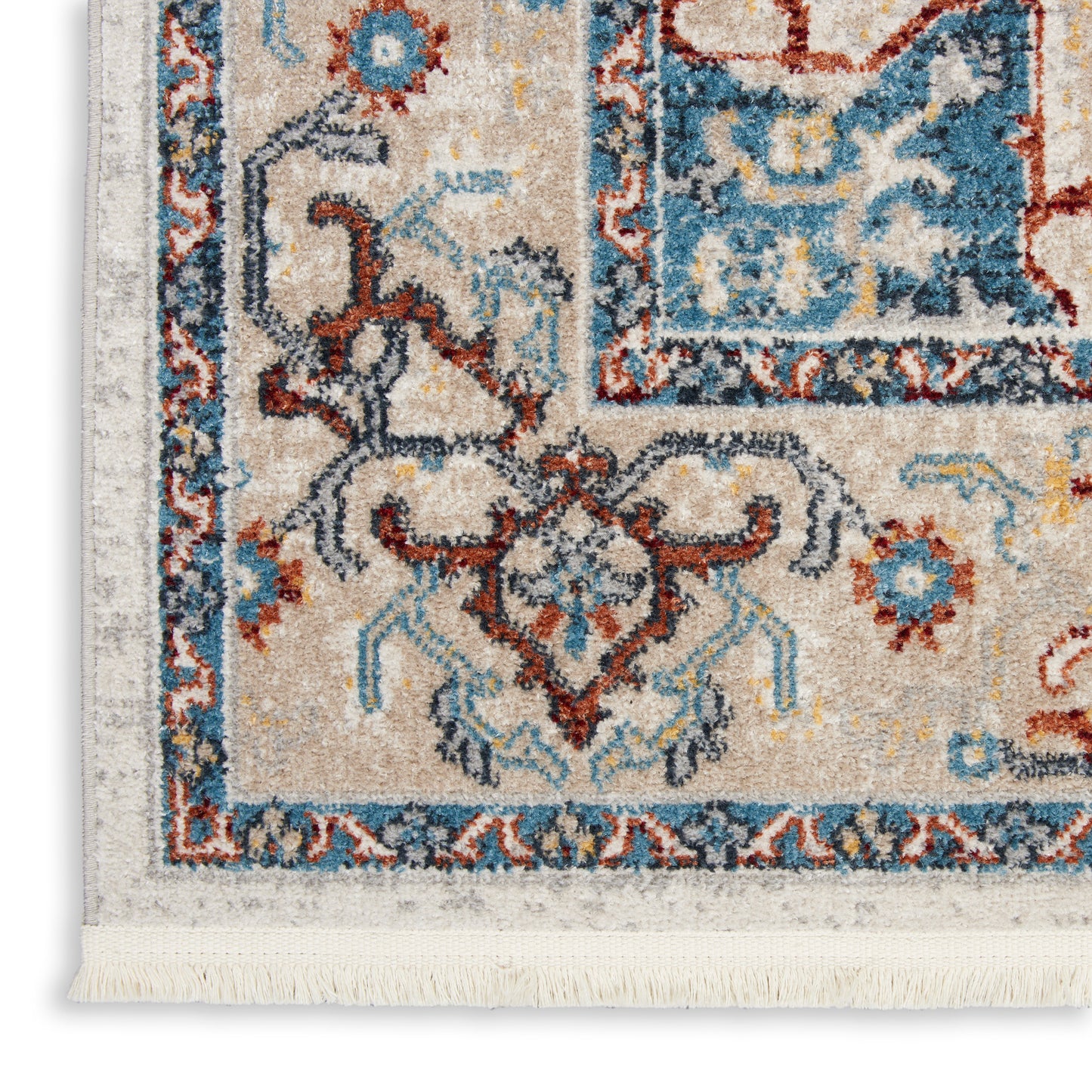 Nourison Home Carina CNA02 Grey Blue Multicolor  Transitional Machinemade Rug