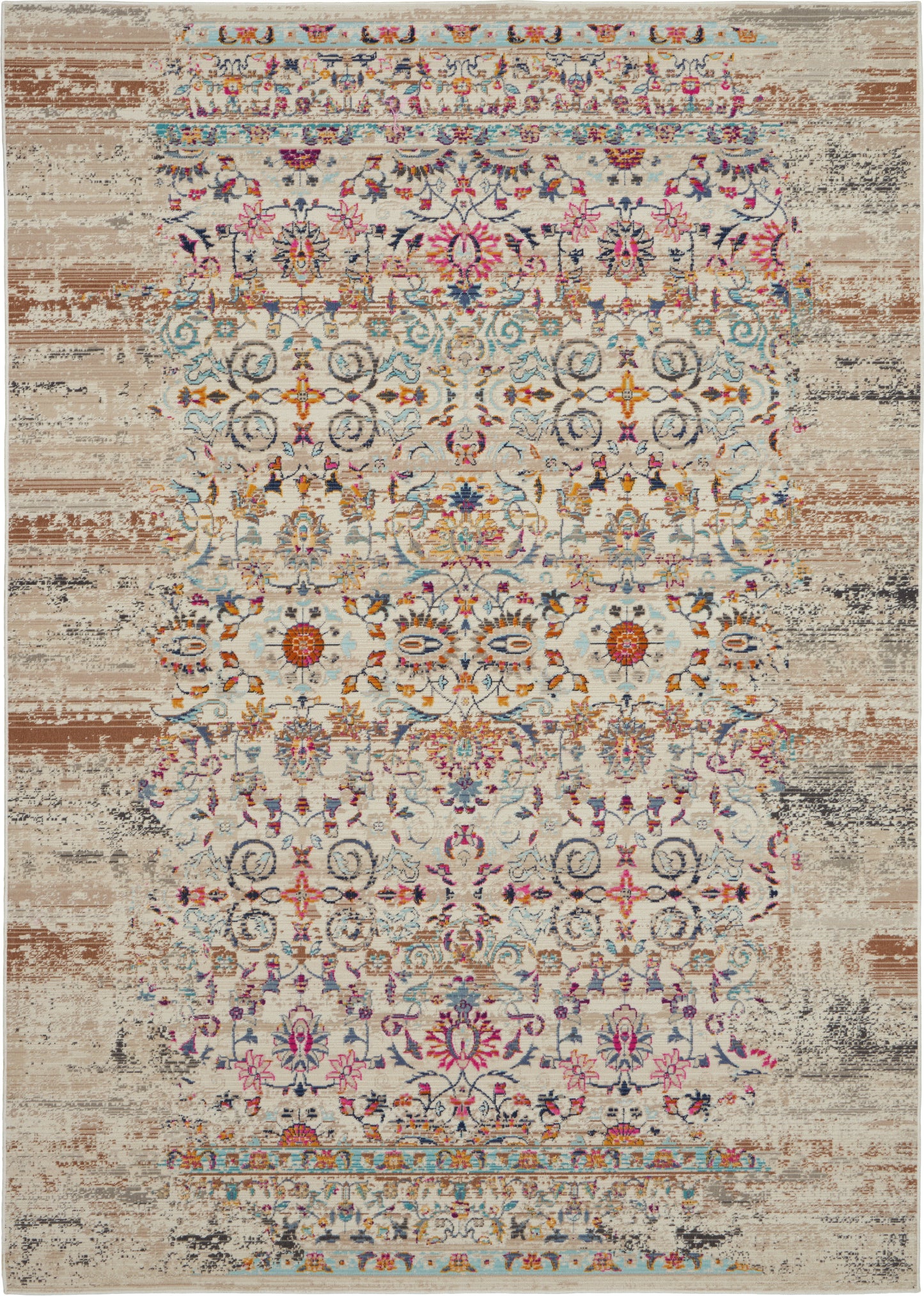 Nourison Home Vintage Kashan VKA02 Ivory  Traditional Machinemade Rug