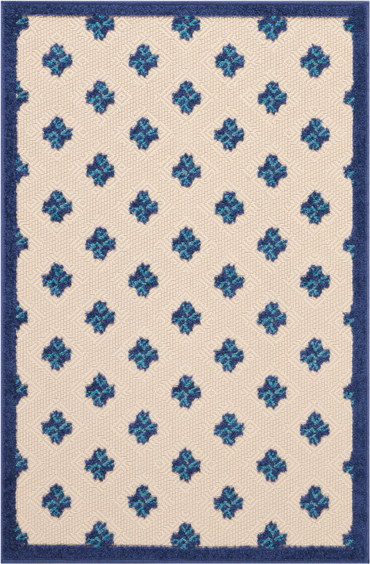 Nourison Home Aloha ALH02 Navy Contemporary Machinemade Rug