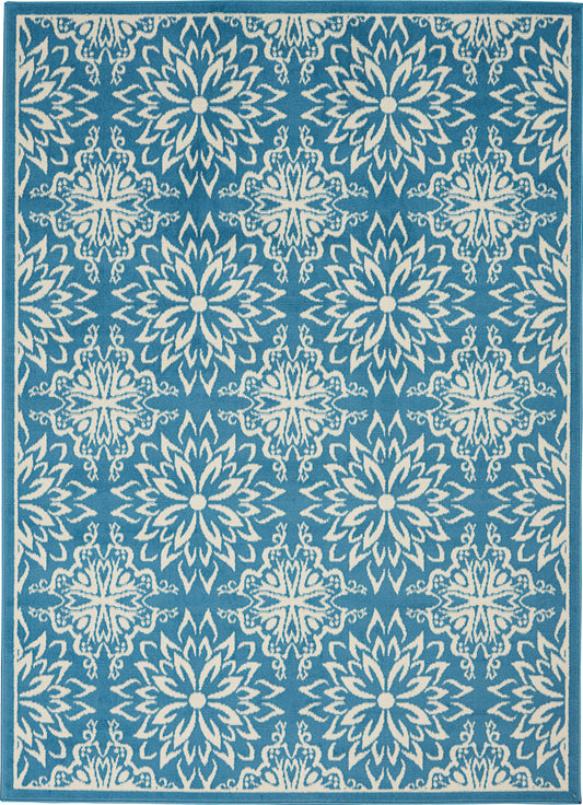 Nourison Home Jubilant JUB06 Ivory Blue  Transitional Machinemade Rug