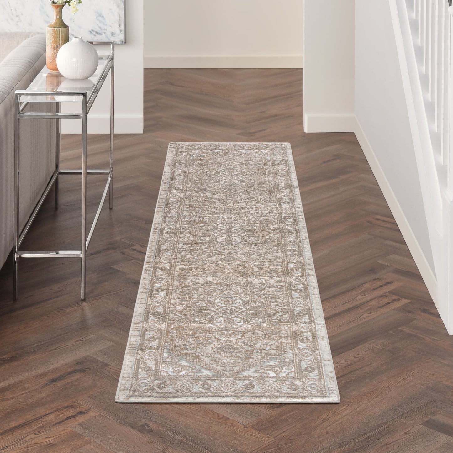 Nourison Home Quarry QUA05 Beige  Transitional Machinemade Rug