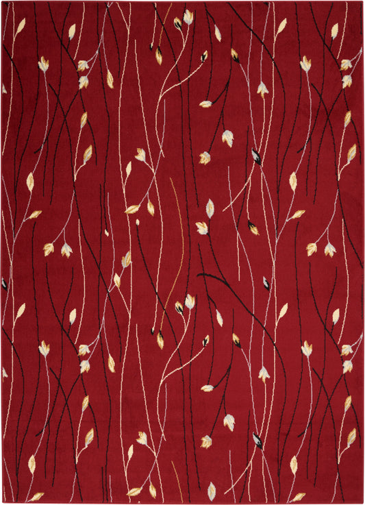 Nourison Home Grafix GRF15 Red  Contemporary Machinemade Rug