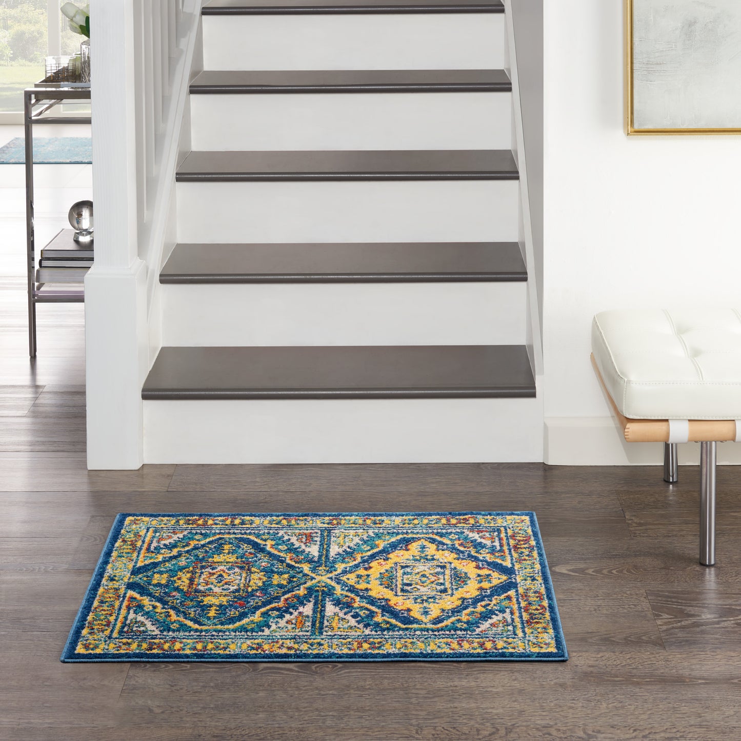 Nourison Home Allur ALR02 Navy Multicolor  Transitional Machinemade Rug