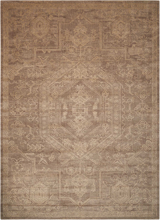 Nourison Home Silken Allure SLK15 Taupe  Traditional Loom Rug