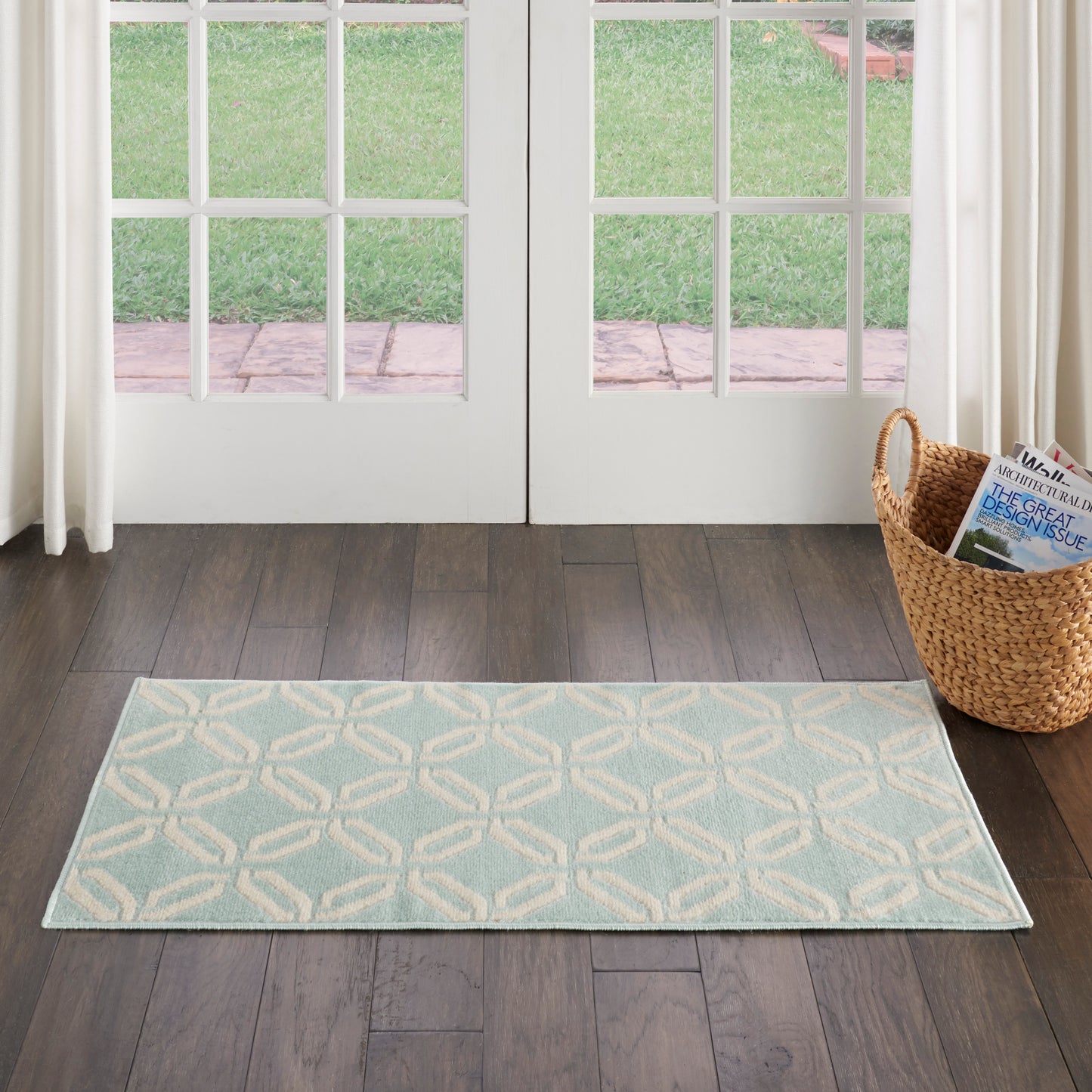 Nourison Home Jubilant JUB17 Green  Contemporary Machinemade Rug