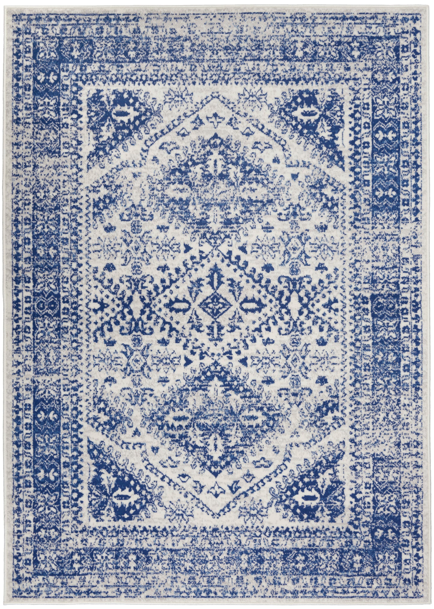 Nourison Home Whimsicle WHS15 Ivory Navy  Transitional Machinemade Rug