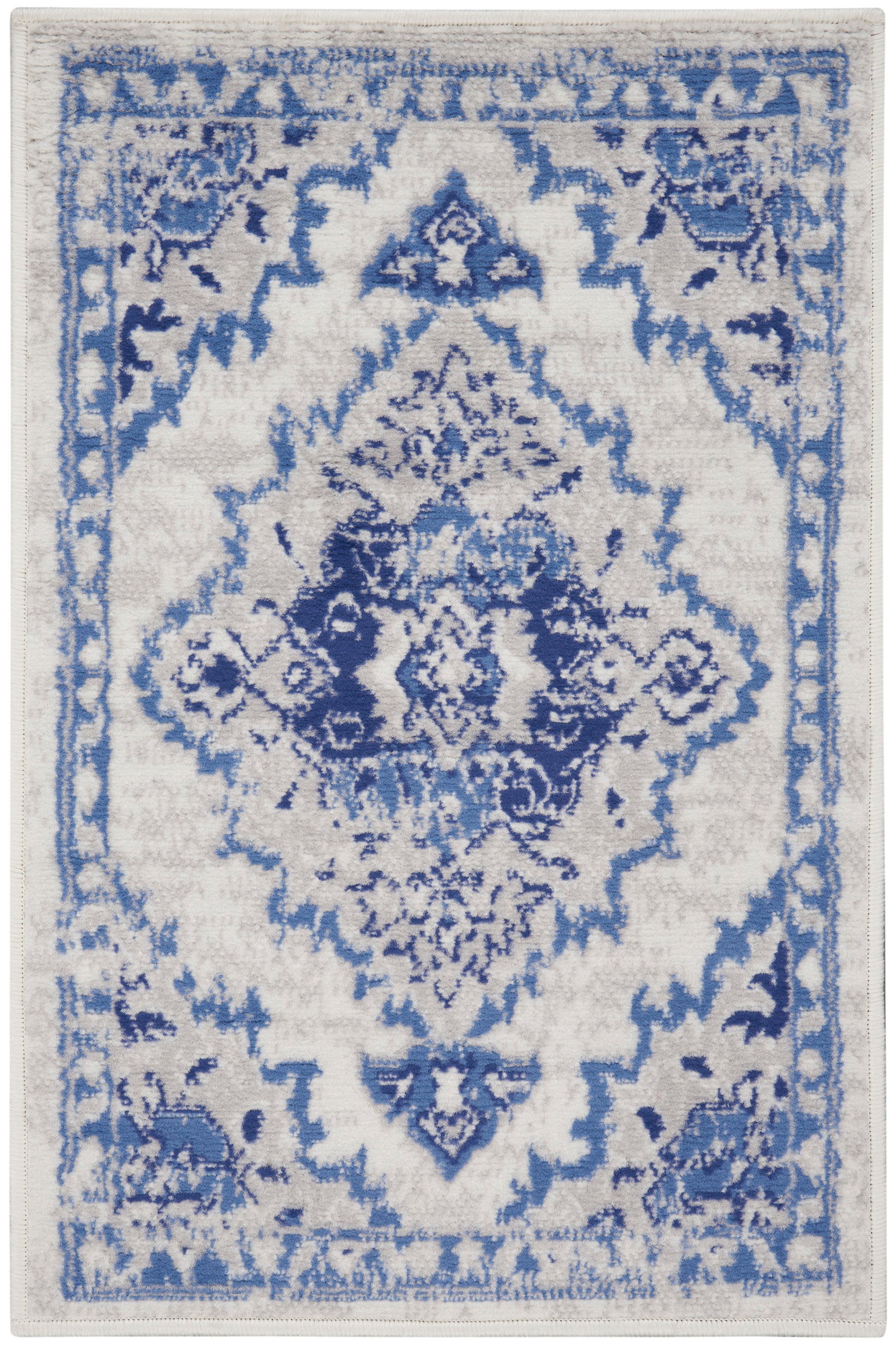 Nourison Home Whimsicle WHS14 Ivory Blue Transitional Machinemade Rug