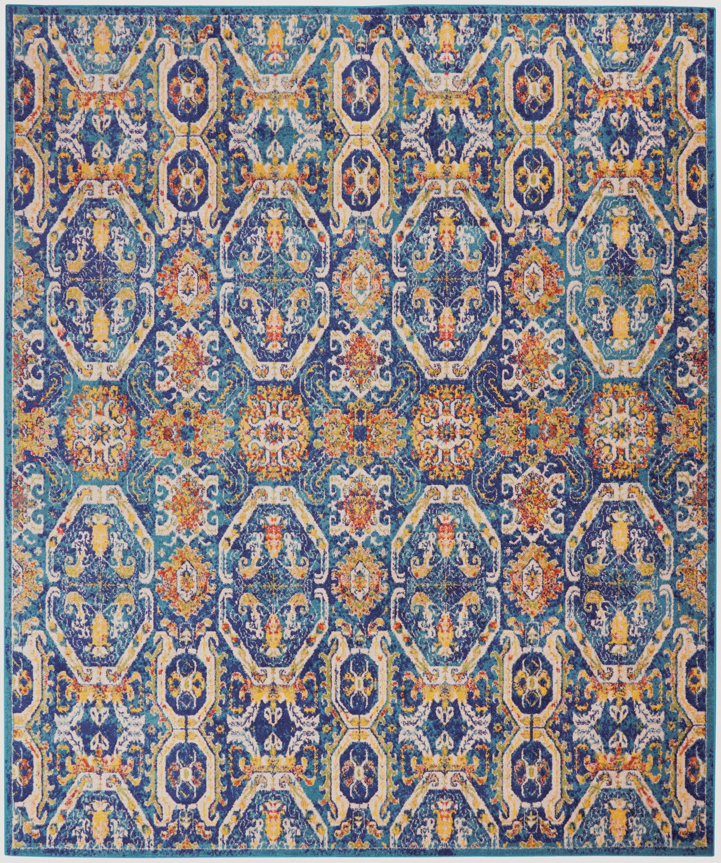 Nourison Home Allur ALR05 Blue Multicolor  Transitional Machinemade Rug