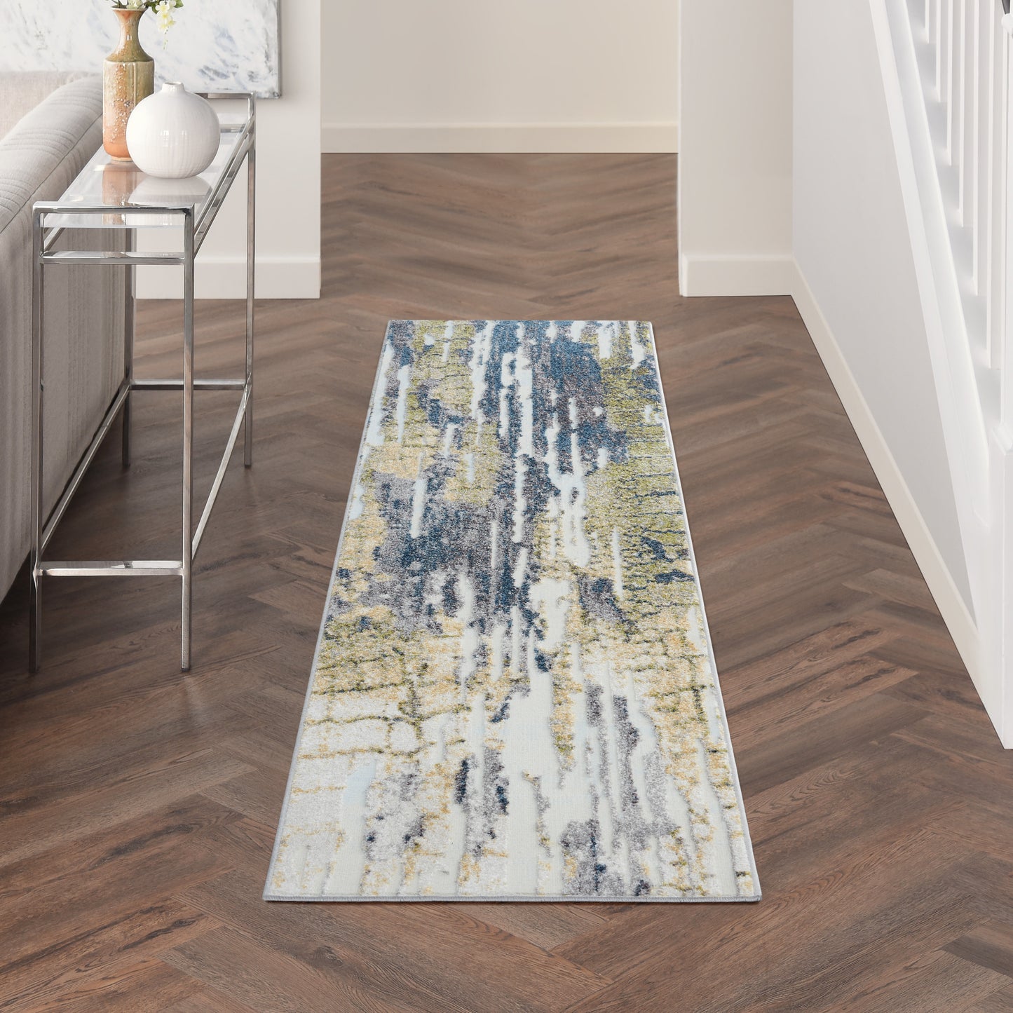 Nourison Home Trance TRC07 Ivory Multi  Contemporary Machinemade Rug