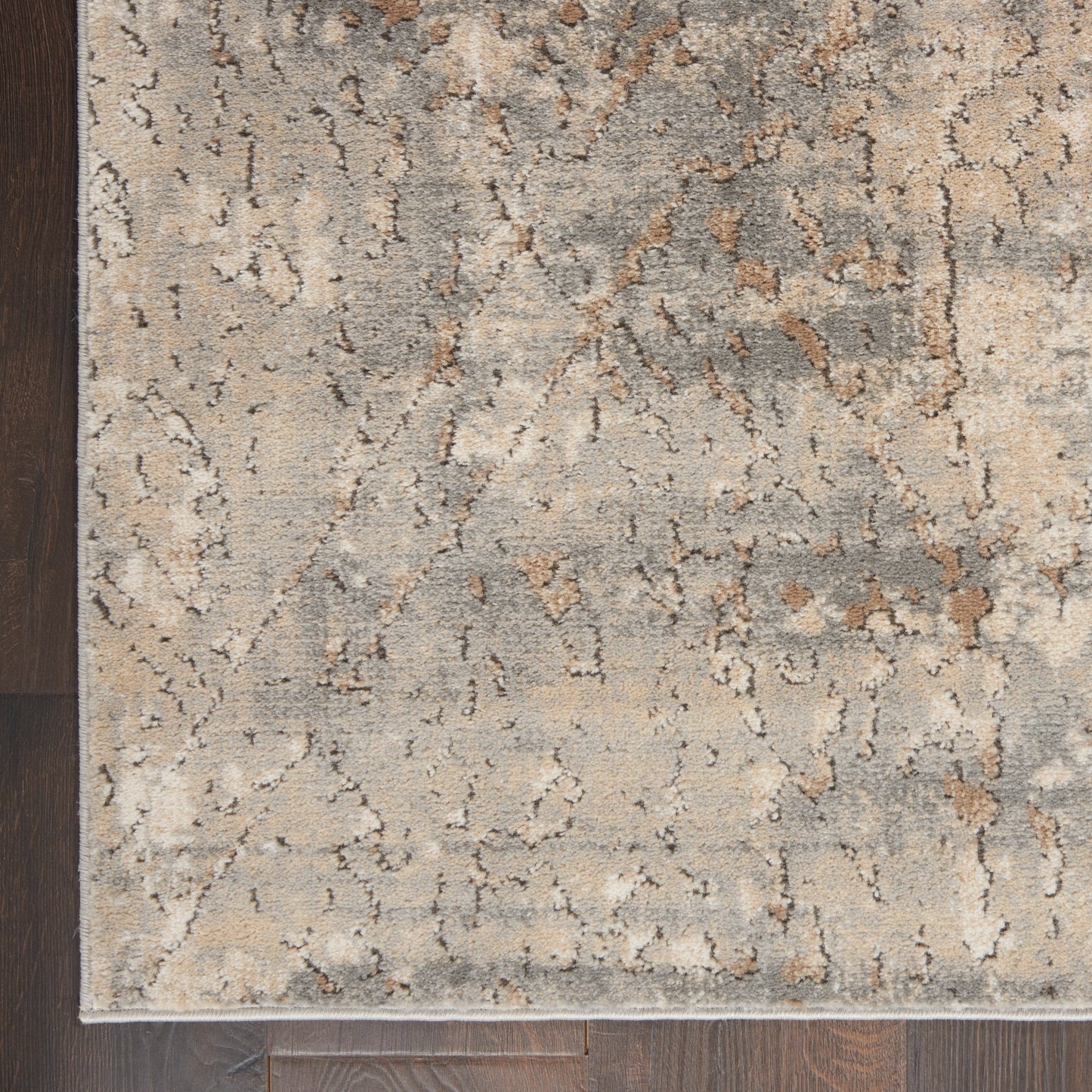 Nourison Home Quarry QUA03 Beige Grey  Contemporary Machinemade Rug