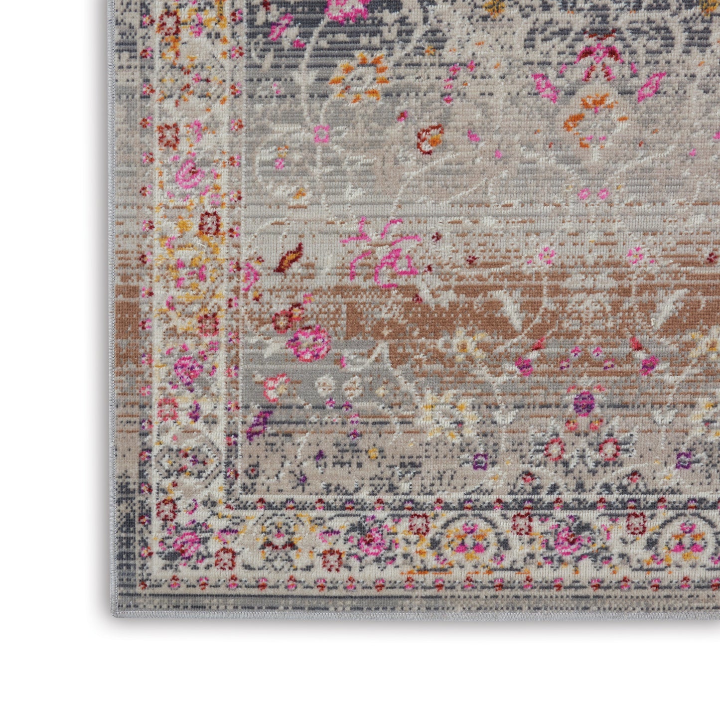 Nourison Home Vintage Kashan VKA01 Grey  Traditional Machinemade Rug