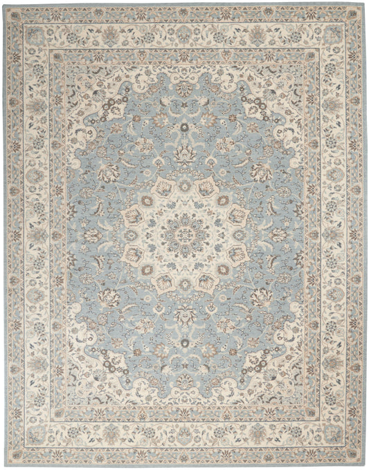 Nourison Home Living Treasures LI15 Aqua Ivory  Traditional Loom Rug