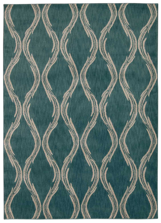 Nourison Home Tranquility TNQ02 Aqua Transitional Machinemade Rug