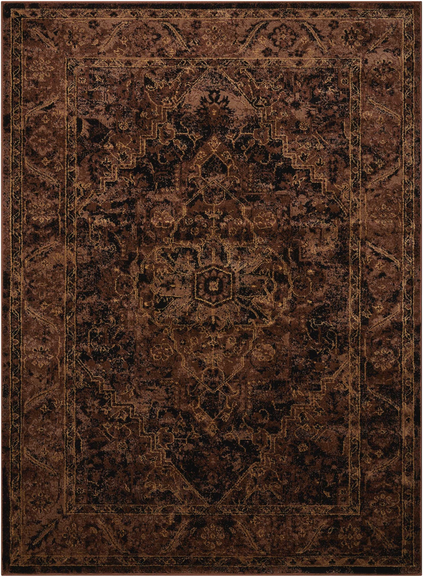 Nourison Home Delano DEL07 Espresso  Traditional Machinemade Rug