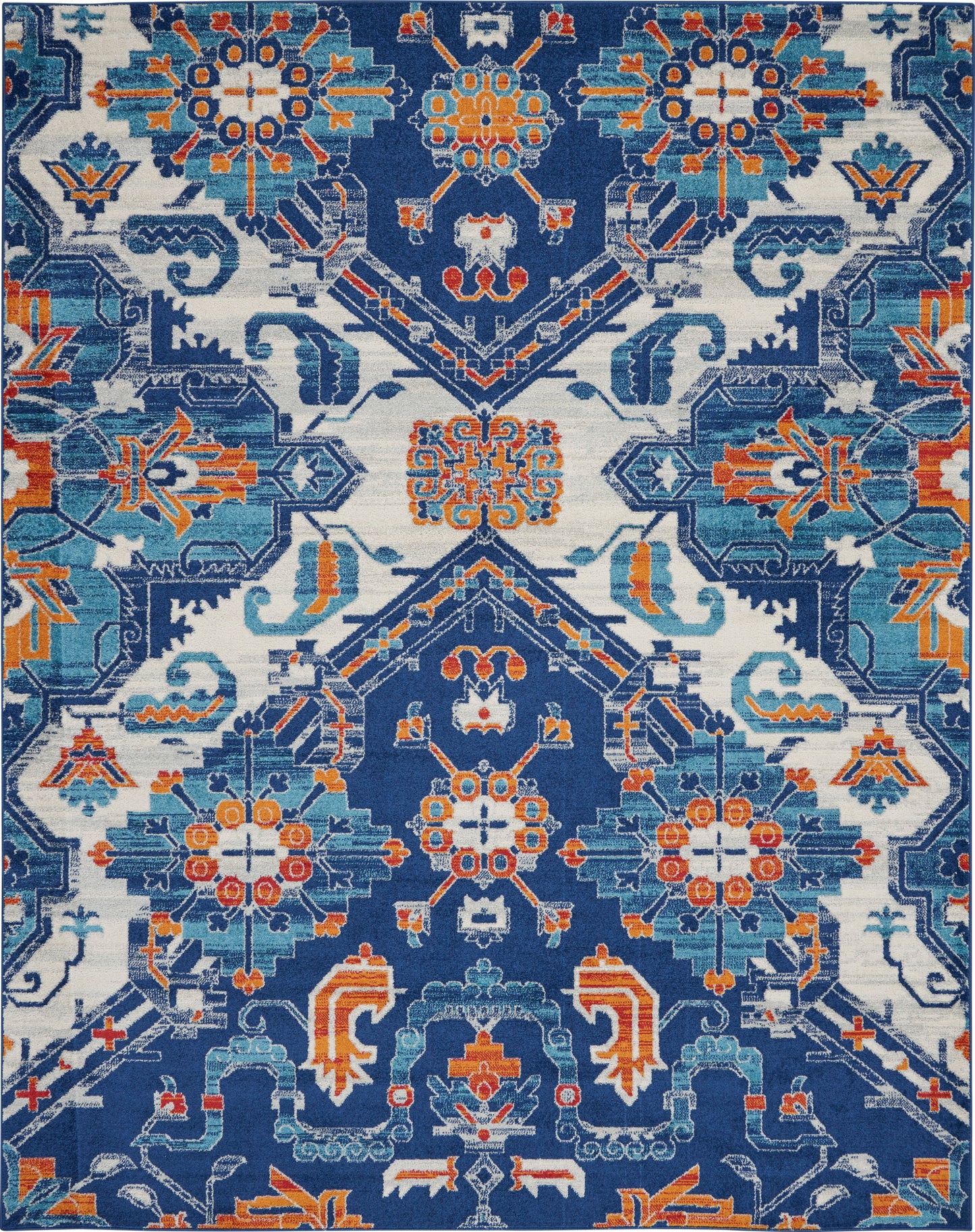 Nourison Home Passion PSN31 Blue Multicolor  Transitional Machinemade Rug