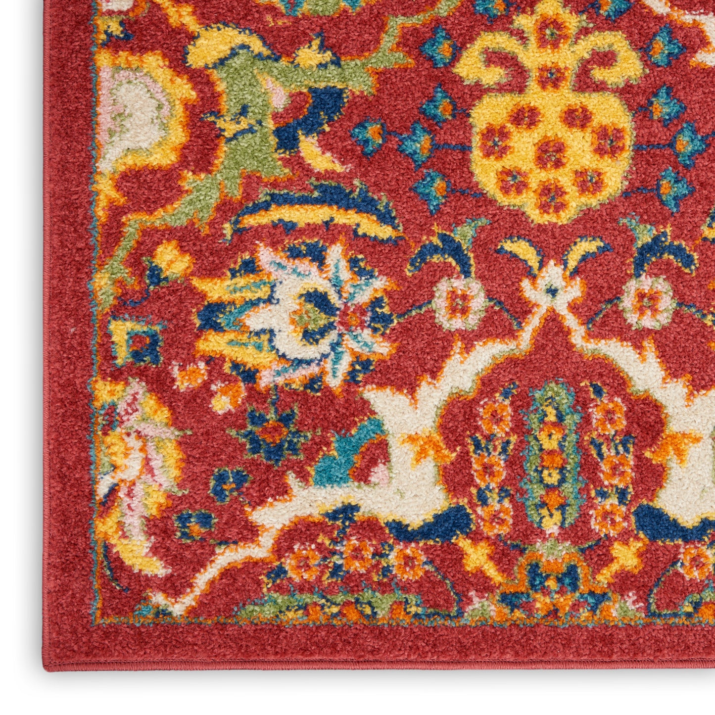 Nourison Home Allur ALR03 Red Multicolor  Transitional Machinemade Rug