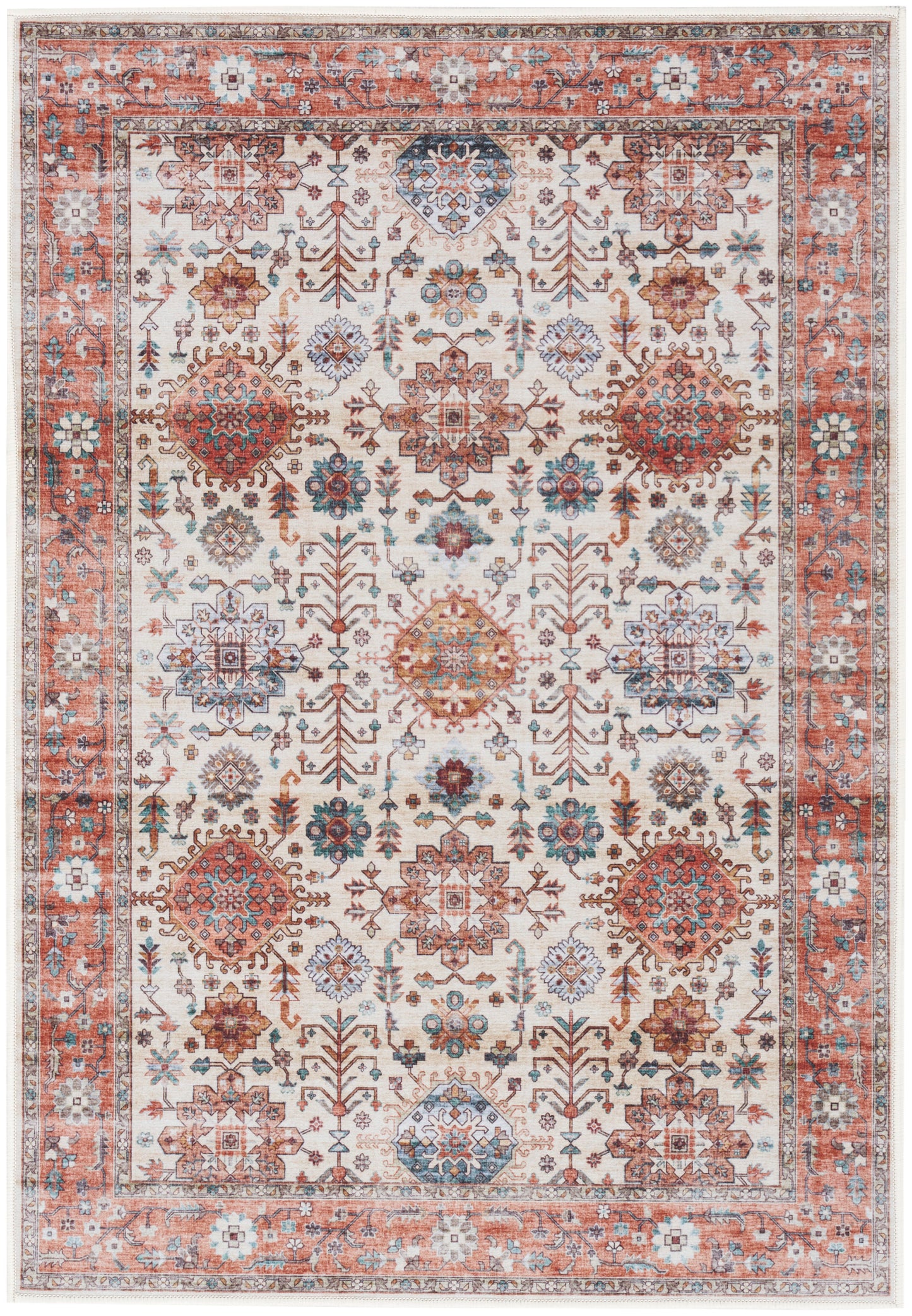 Nourison Home Fulton FUL12 Beige Multicolor  Traditional Machinemade Rug