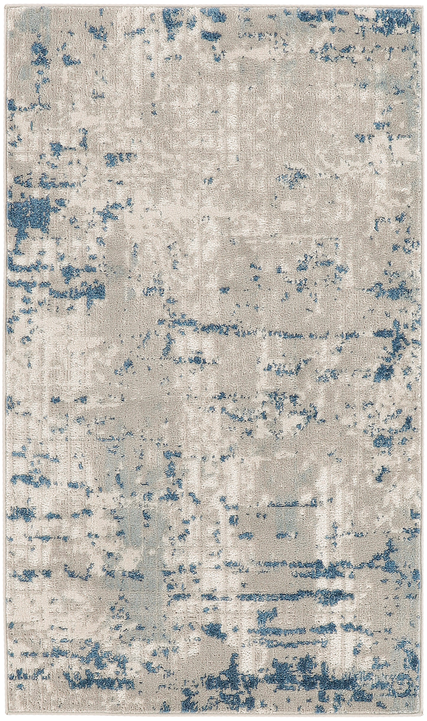 Nourison Home Quarry QUA01 Ivory Grey Blue Contemporary Machinemade Rug