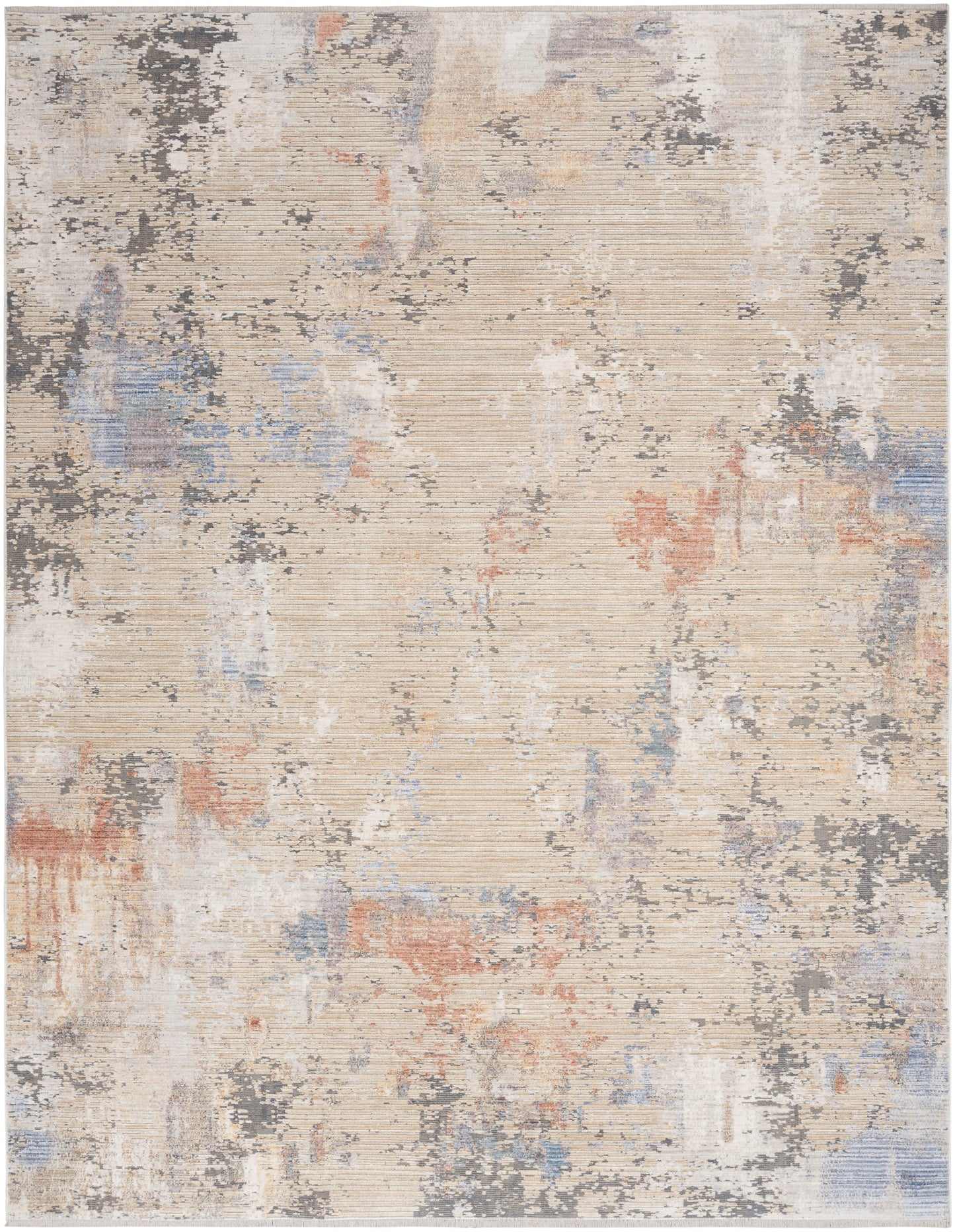 Nourison Home Abstract Hues ABH01 Beige Grey  Contemporary Machinemade Rug