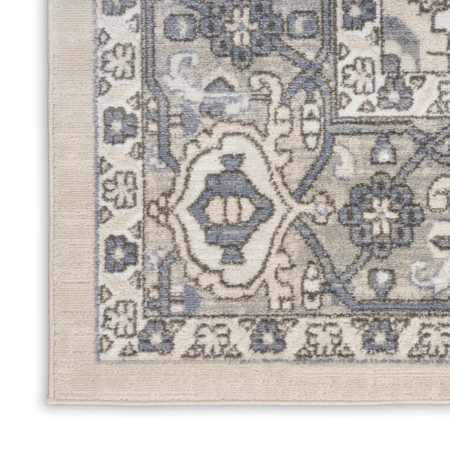 Nourison Home Quarry QUA05 Ivory Blue  Transitional Machinemade Rug