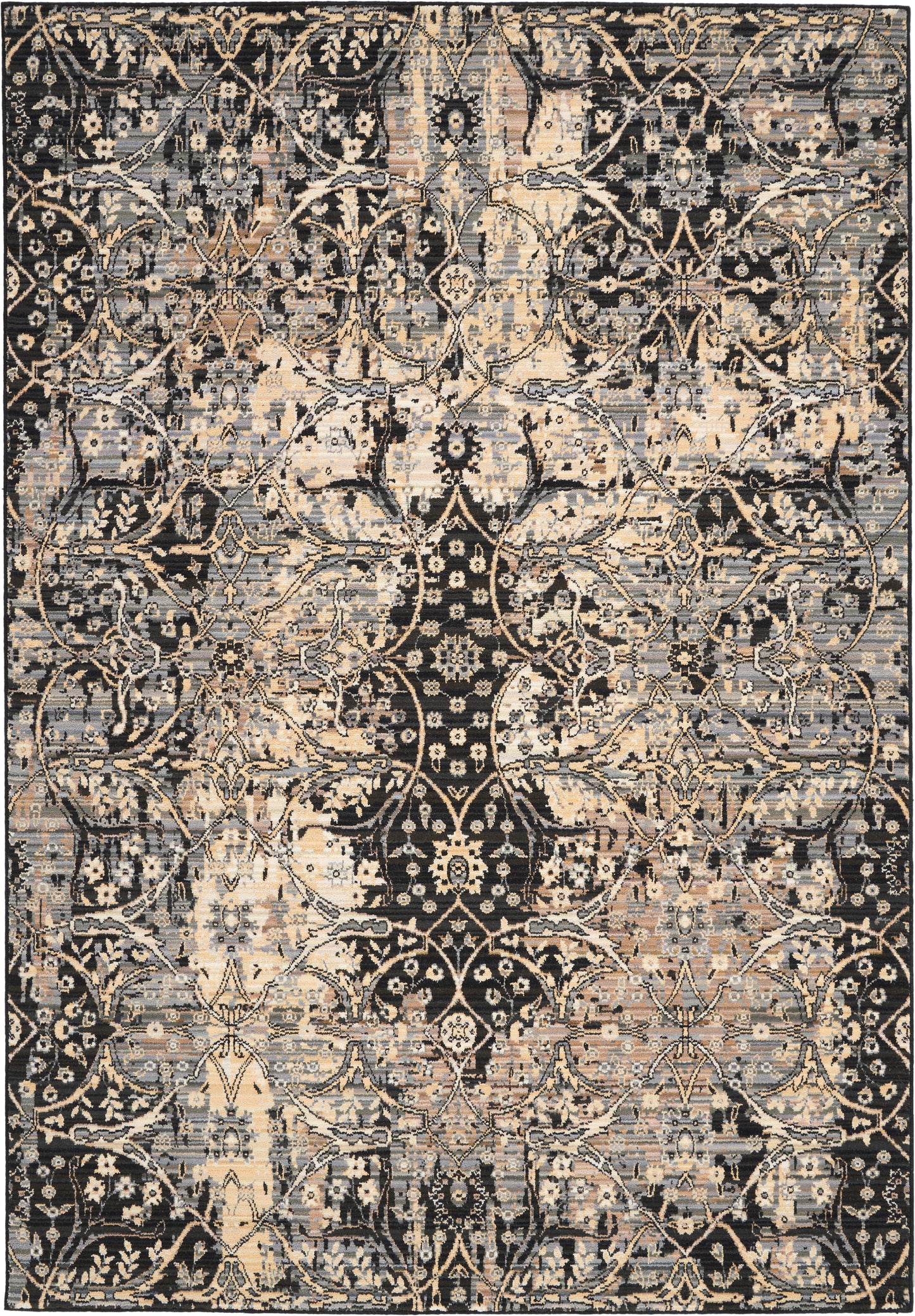 Nourison Home Majestic MST01 Black Transitional Woven Rug