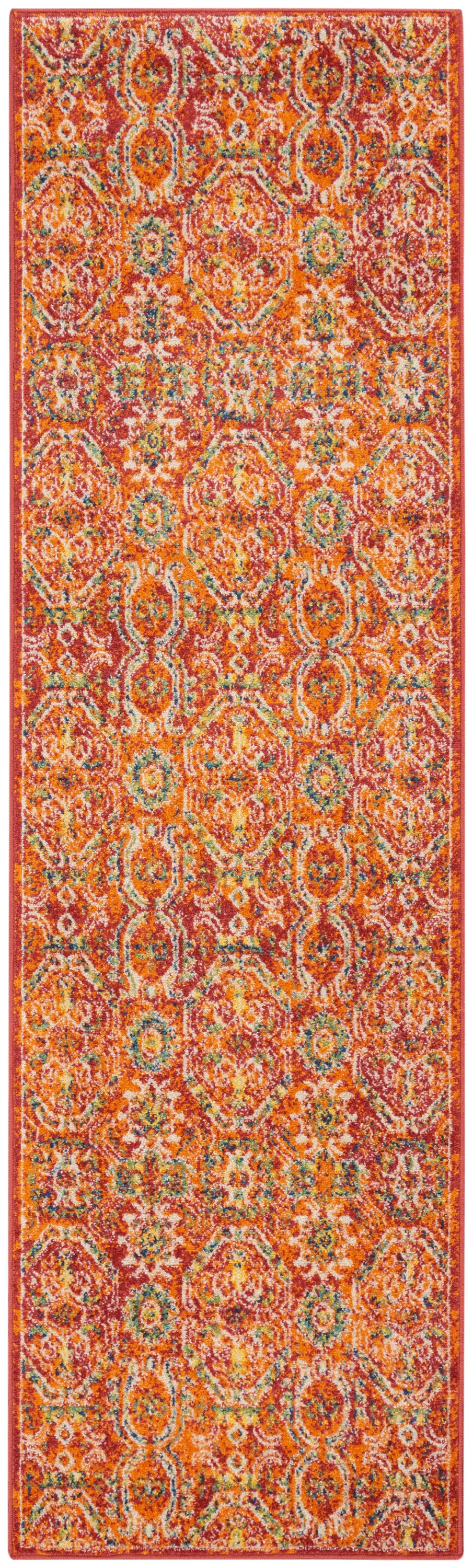 Nourison Home Allur ALR05 Red Multicolor Transitional Machinemade Rug