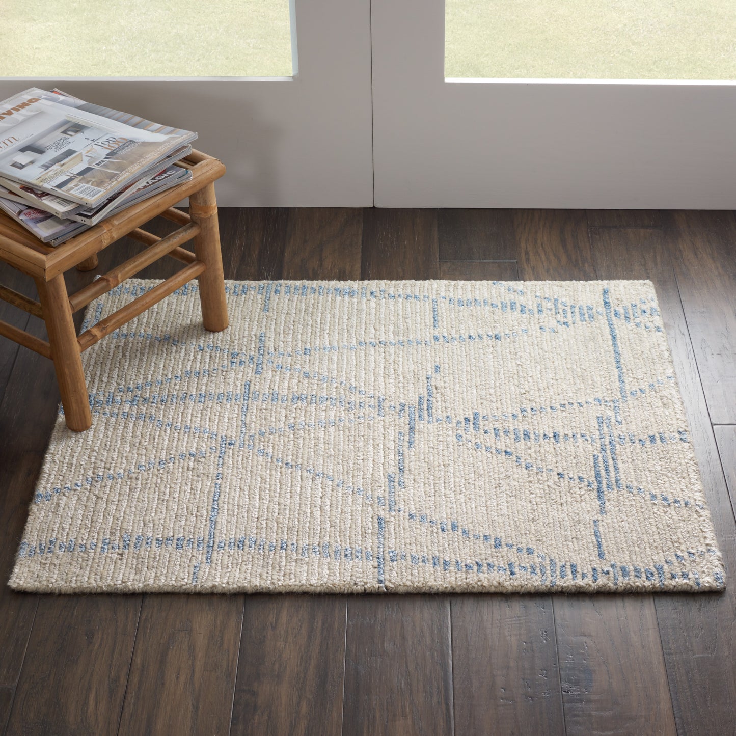 Nourison Home Ellora ELL02 Sky  Contemporary Knotted Rug