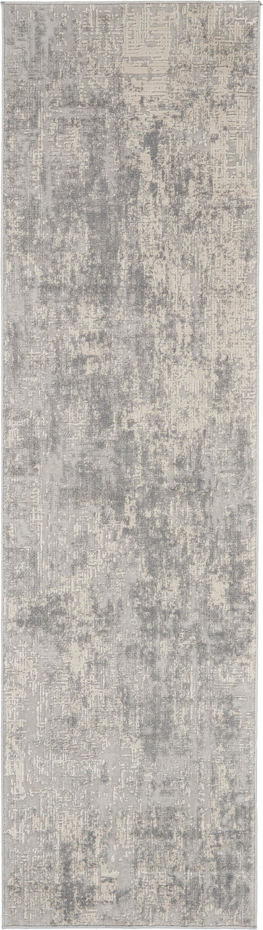 Nourison Home Rustic Textures RUS01 Ivory Silver Contemporary Machinemade Rug