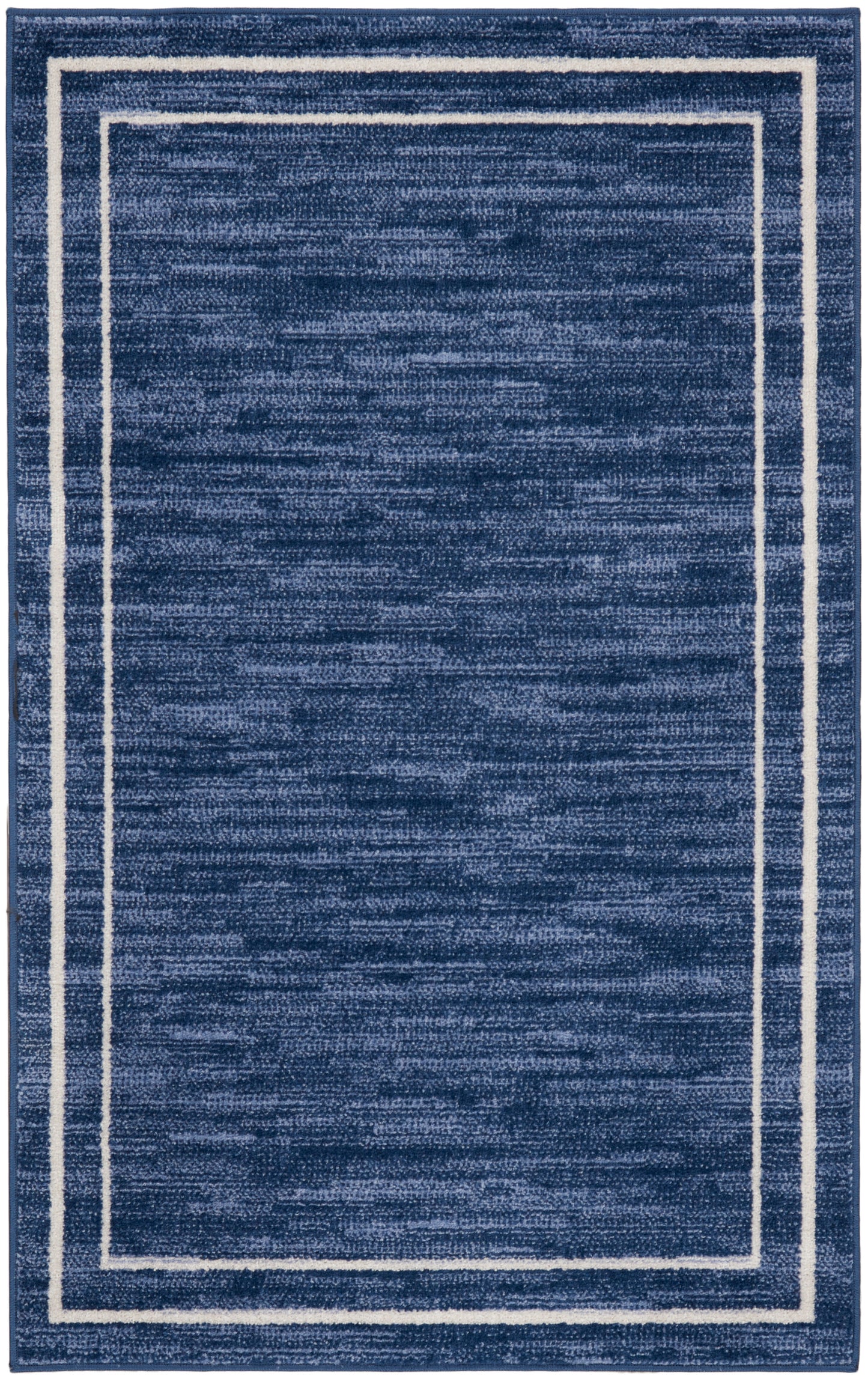 Nourison Home Nourison Essentials NRE02 Navy Ivory  Contemporary Machinemade Rug