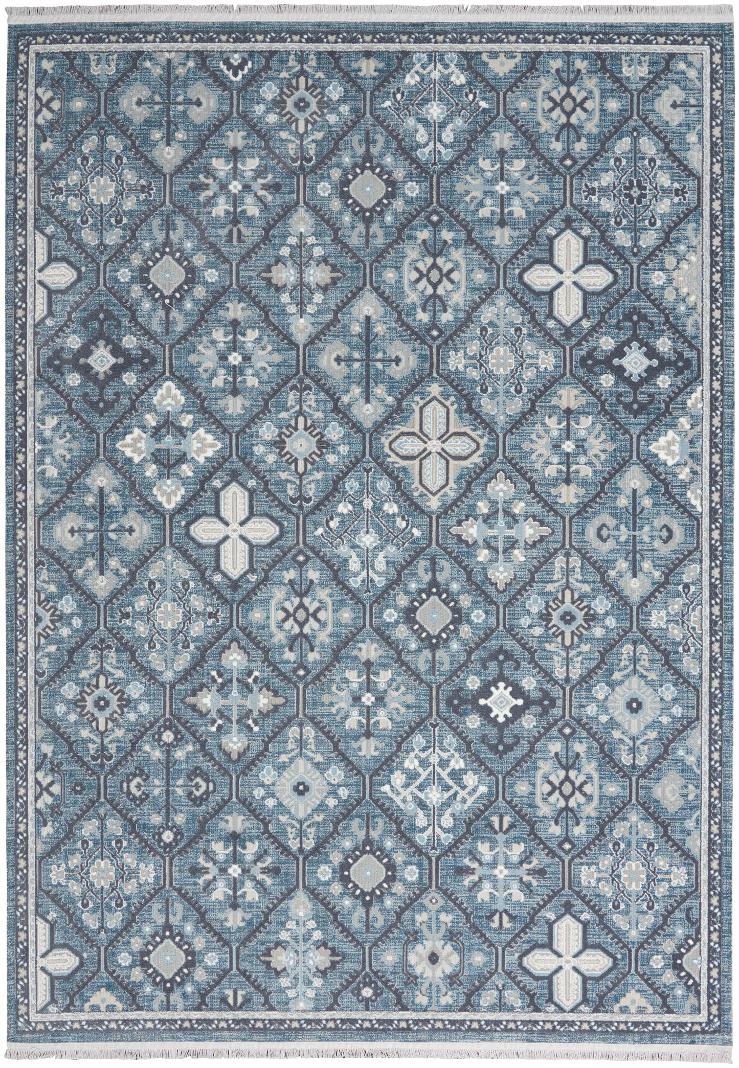 Nourison Home Lennox LEN02 Blue Grey  Transitional Machinemade Rug