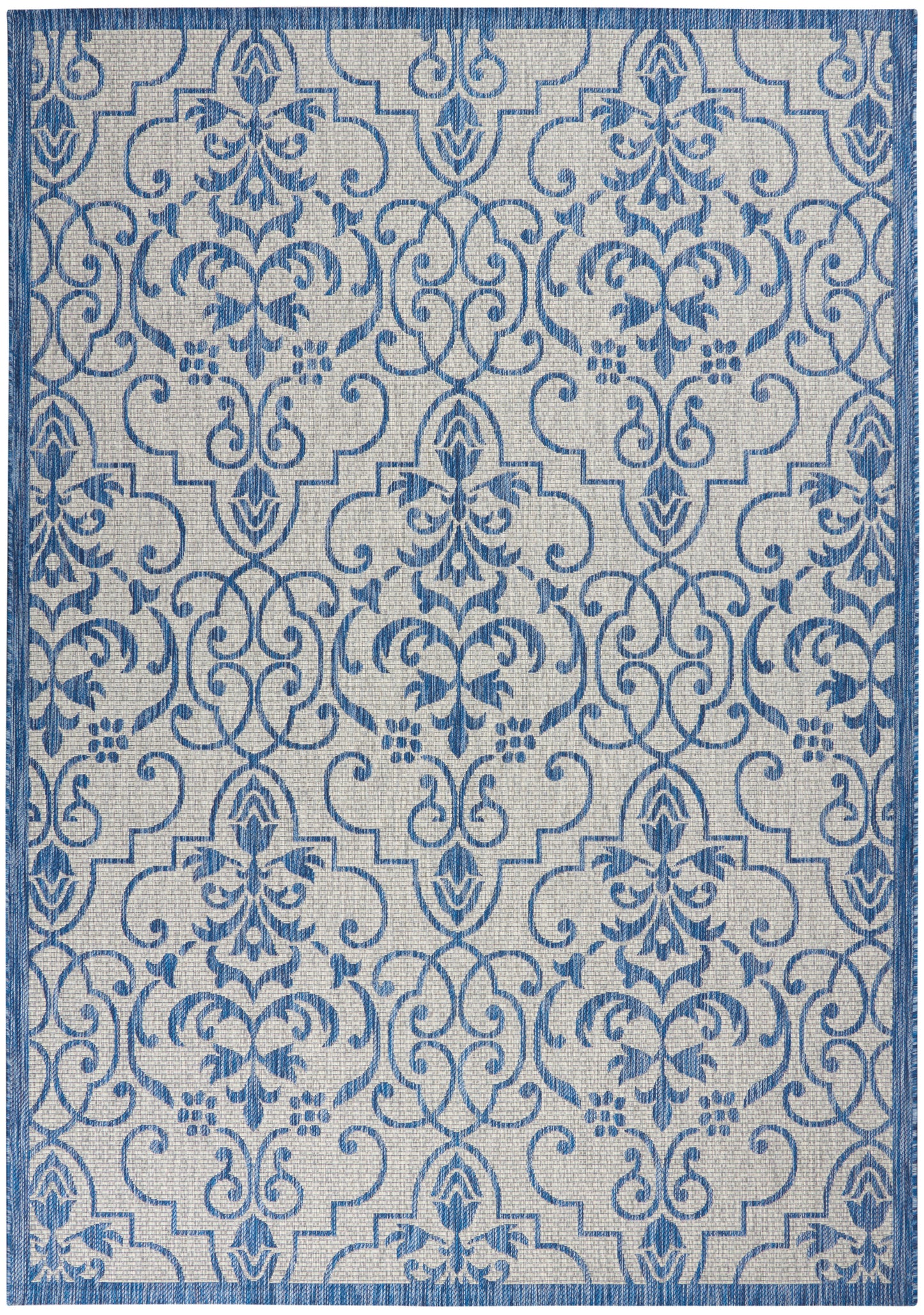 Nourison Home Country Side CTR04 Ivory Blue  Transitional Machinemade Rug