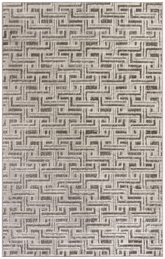 Nourison Home Serenity Home SRH04 Grey Ivory  Transitional Woven Rug