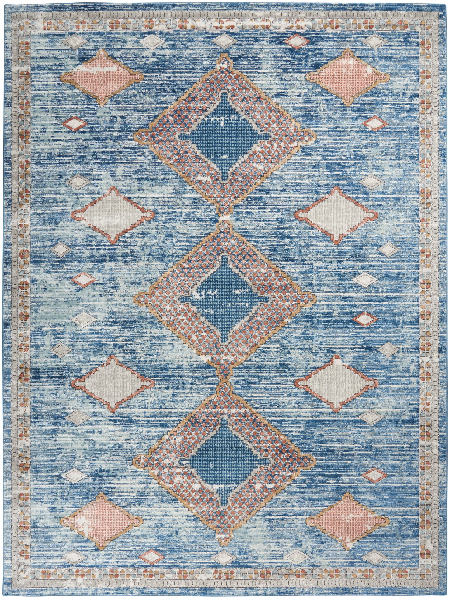 Nourison Home Quarry QUA14 Blue  Contemporary Machinemade Rug