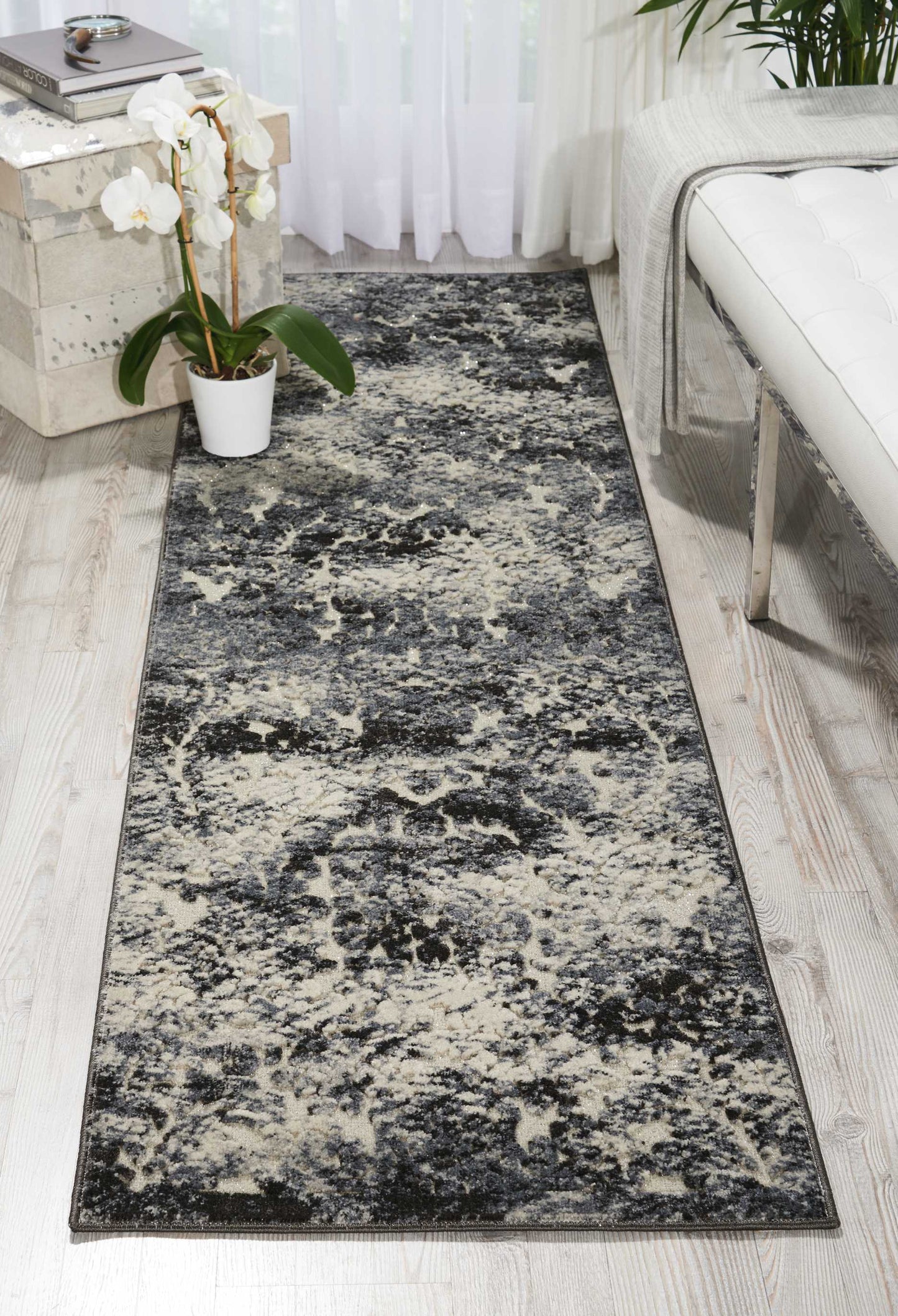 Michael Amini Gleam MA603 Ivory Slate  Contemporary Machinemade Rug