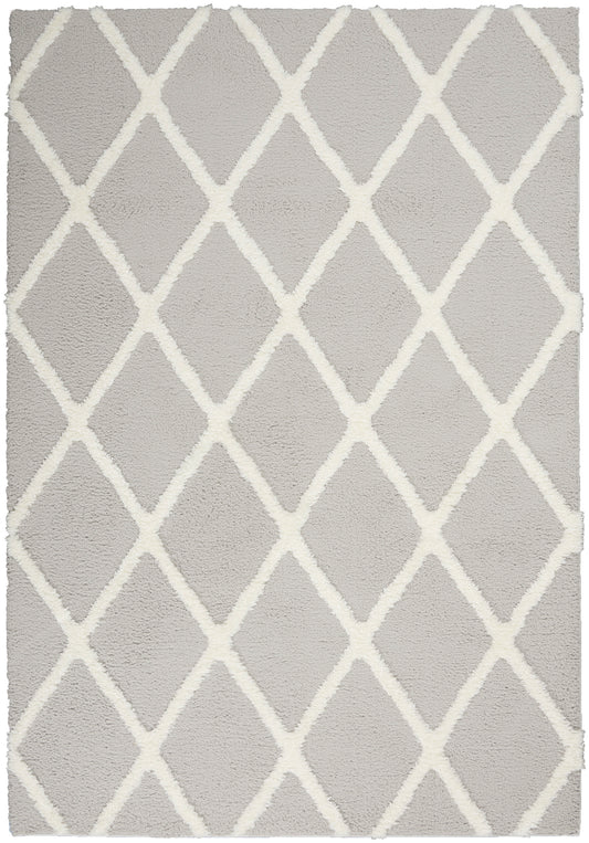 Nourison Home Feather Soft FEA01 Grey Ivory Contemporary Tufted Rug