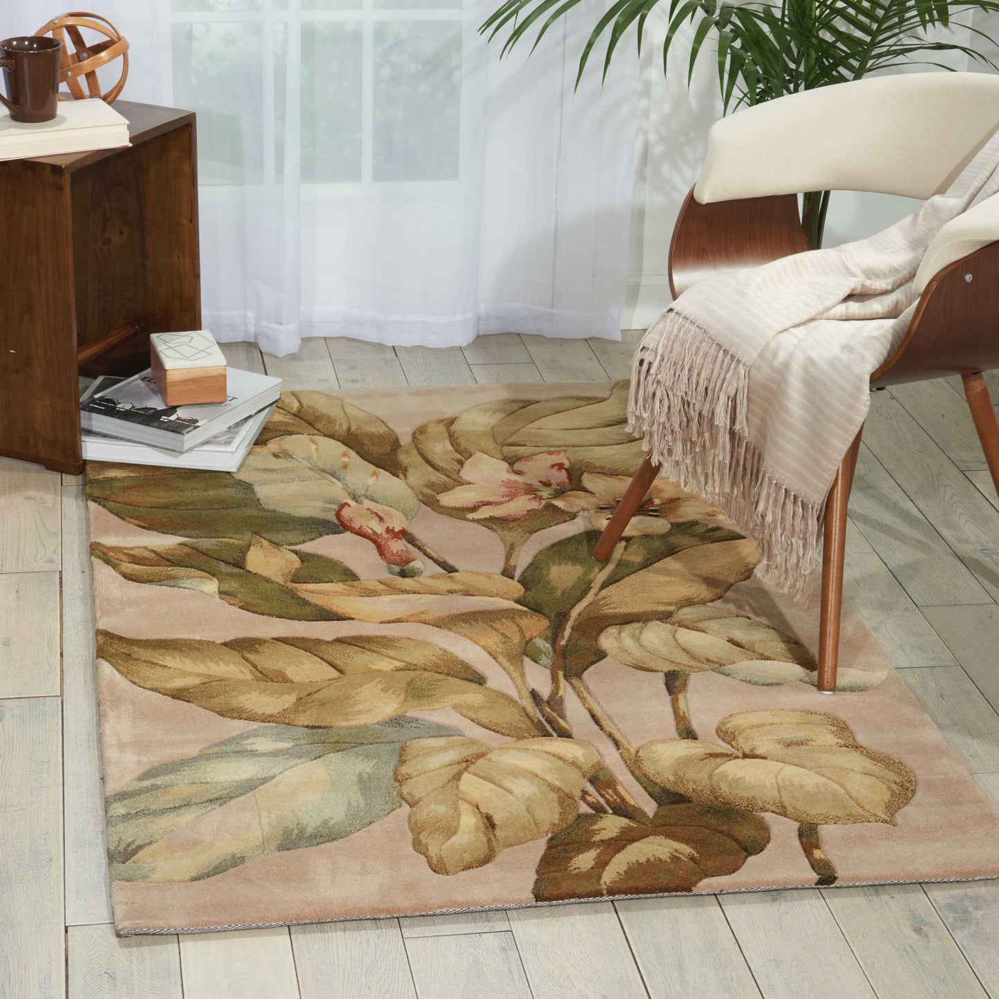 Nourison Home Tropics TS04 Beige  Contemporary Tufted Rug