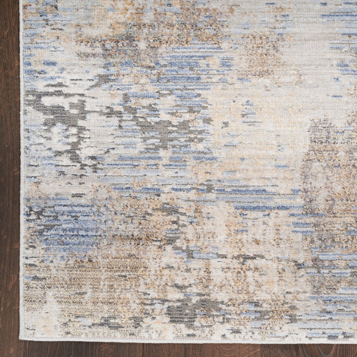 Nourison Home Abstract Hues ABH01 Grey Blue  Contemporary Machinemade Rug