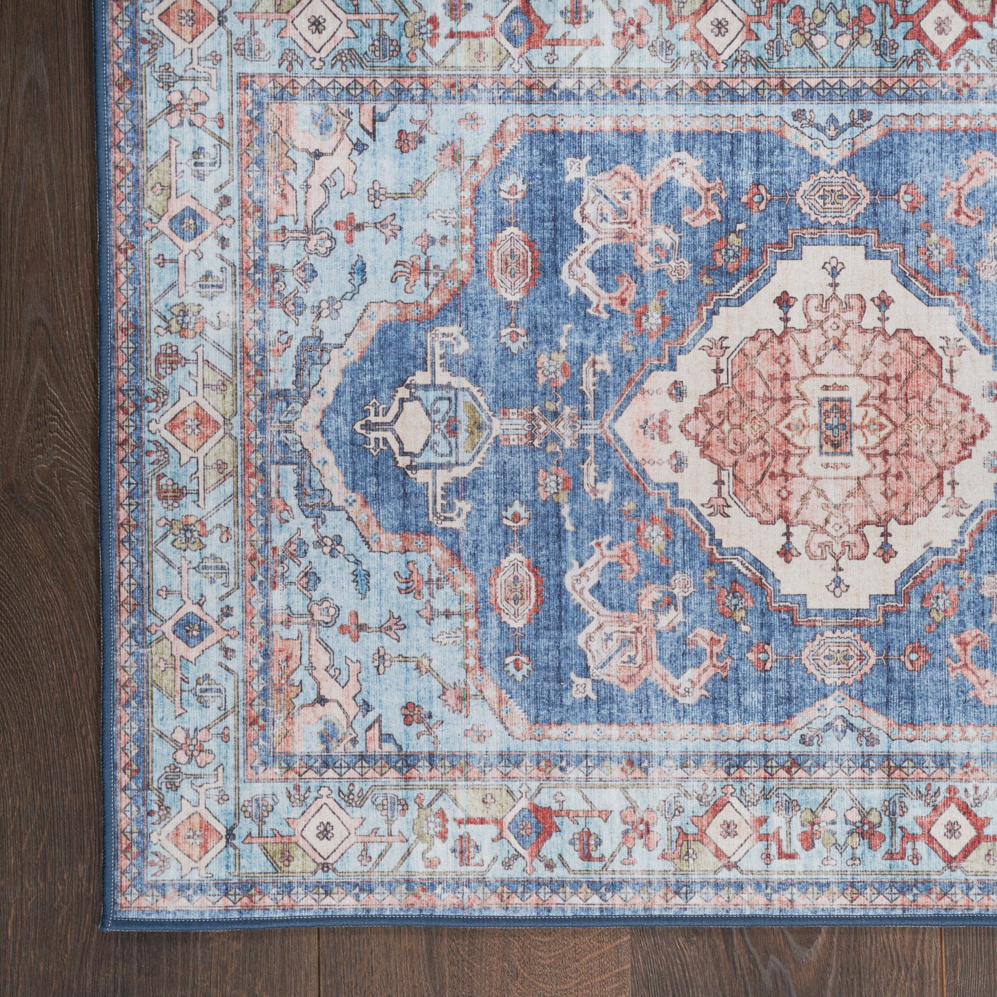 Nourison Home Fulton FUL11 Blue  Traditional Machinemade Rug