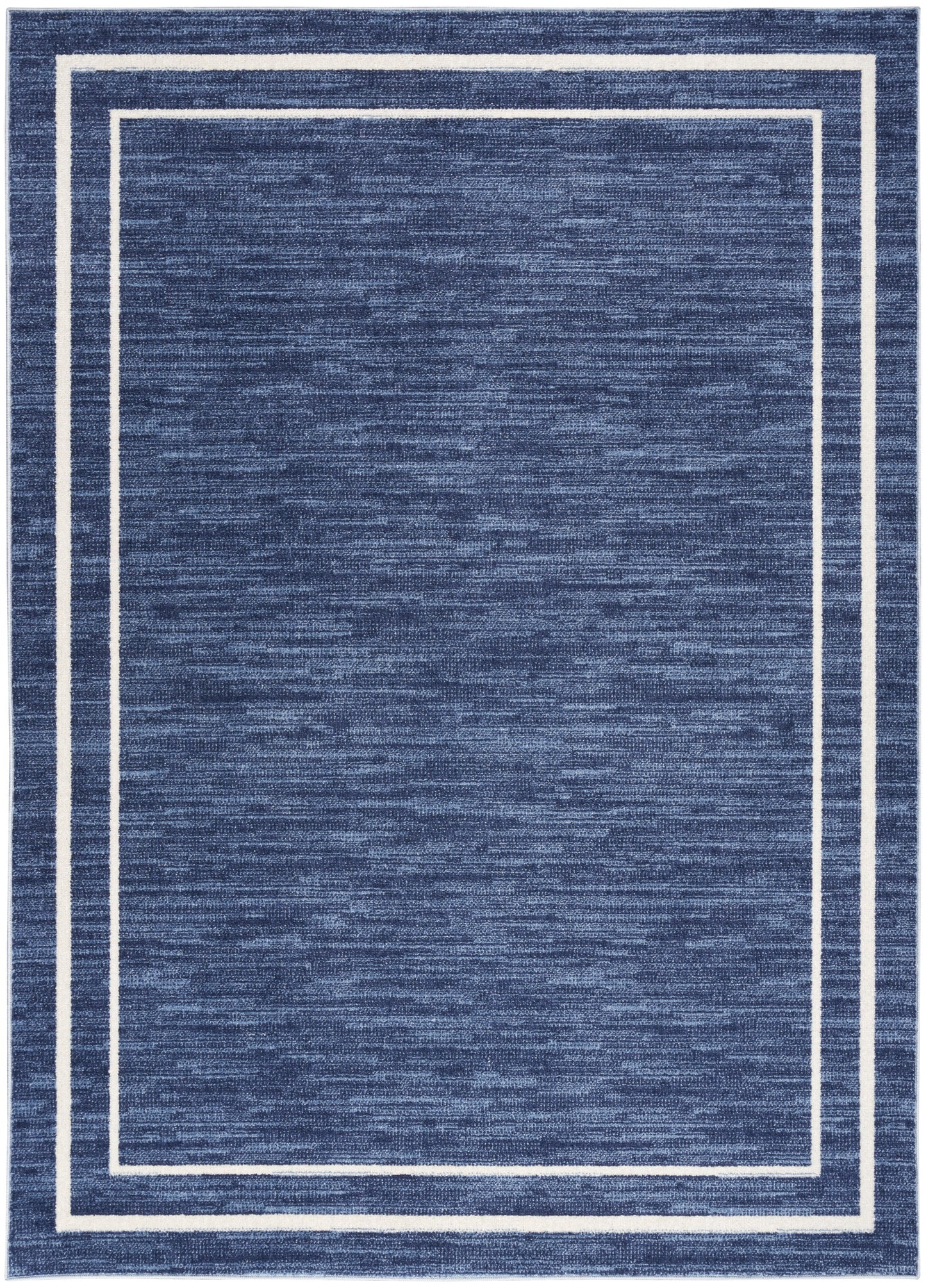 Nourison Home Nourison Essentials NRE02 Navy Ivory  Contemporary Machinemade Rug