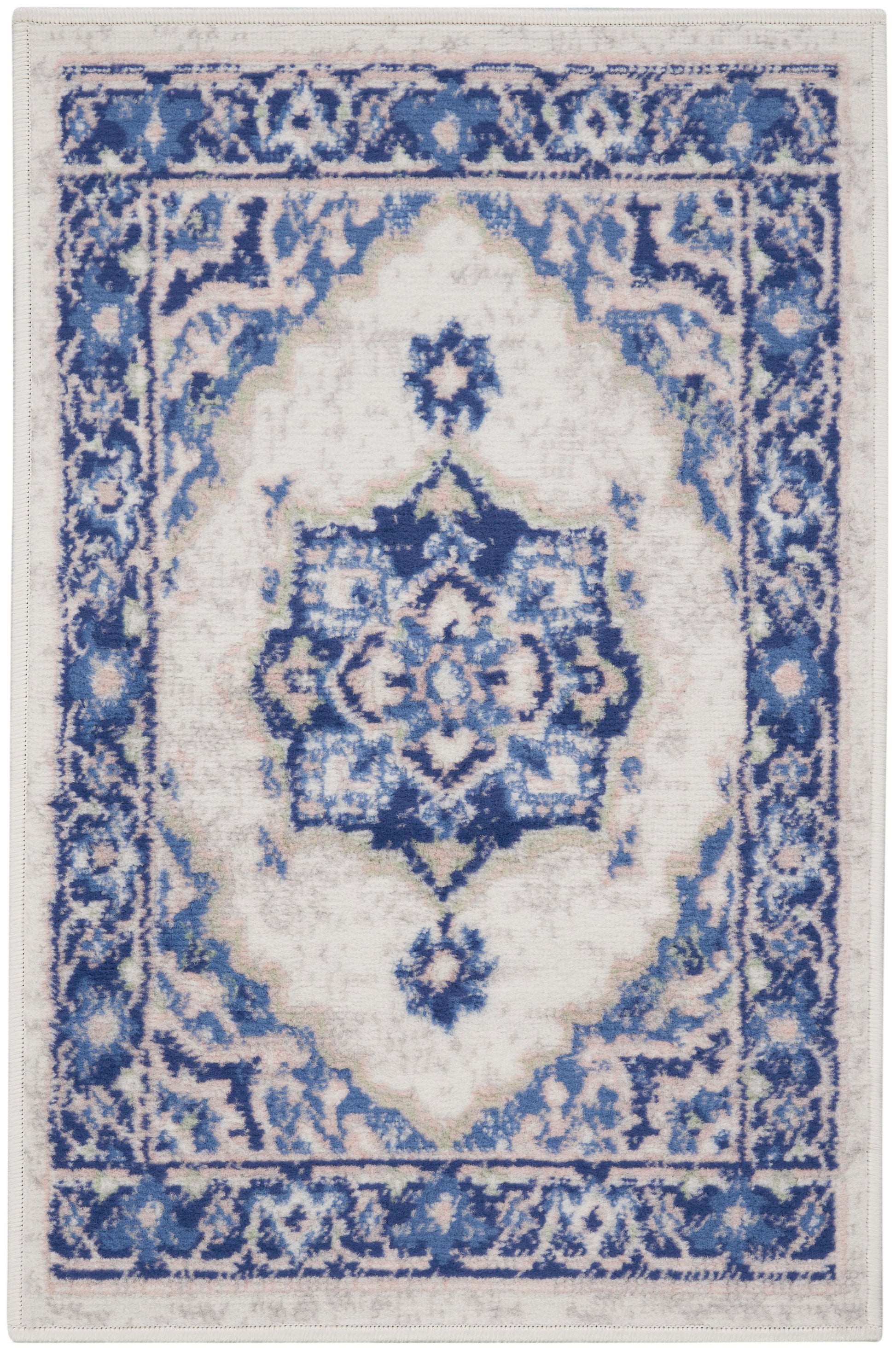 Nourison Home Whimsicle WHS03 Ivory Blue Transitional Machinemade Rug