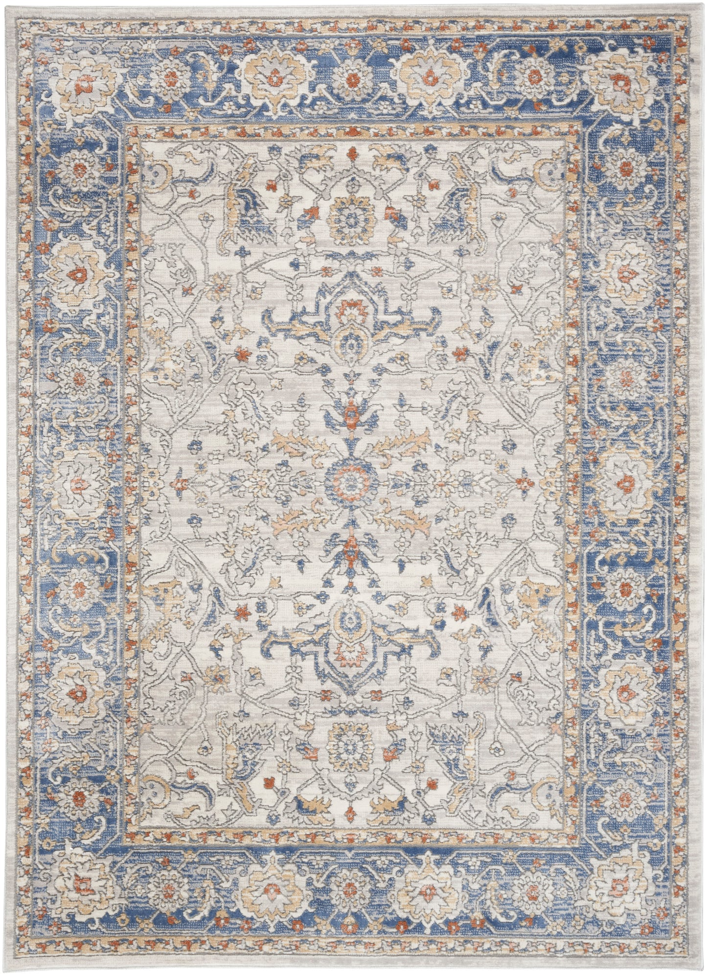 Nicole Curtis Series 4 SR402 Cream Blue  Traditional Machinemade Rug