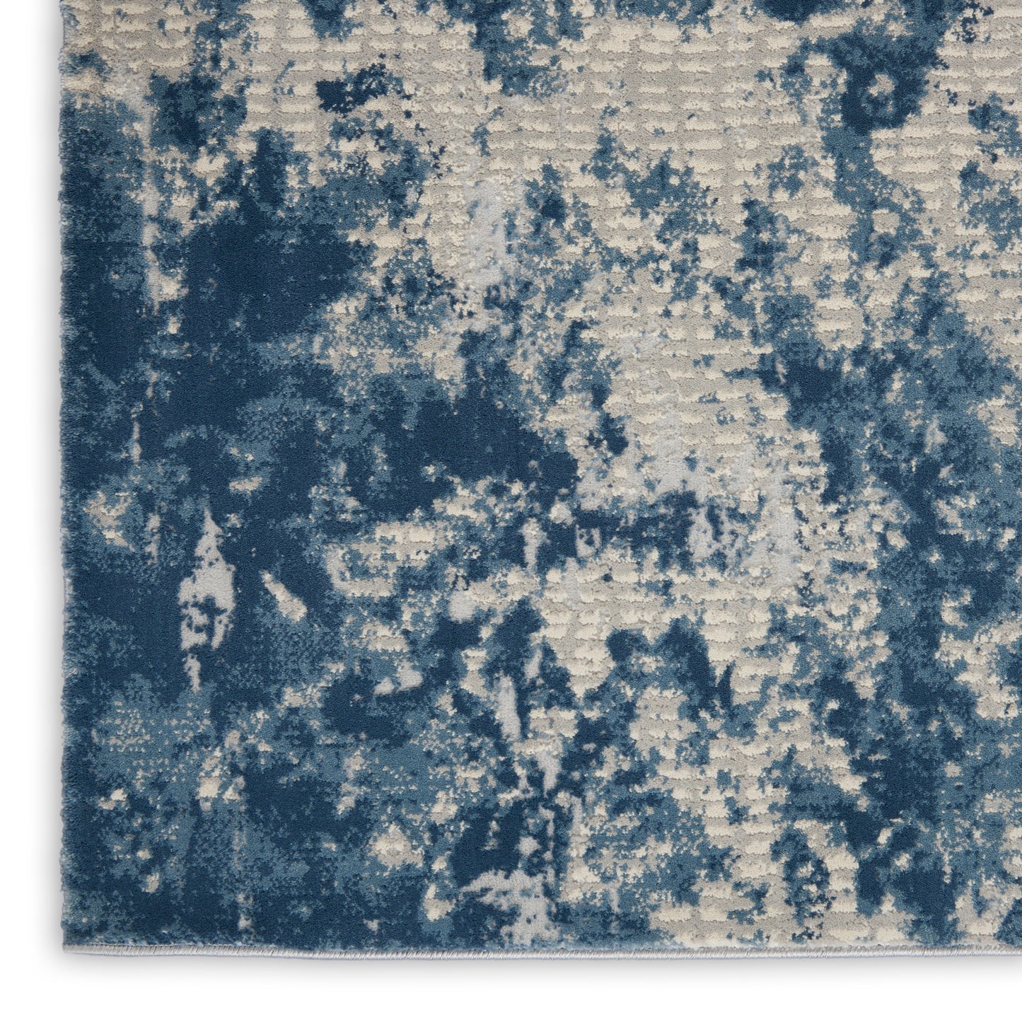 Nourison Home Rustic Textures RUS16 Grey Blue  Contemporary Machinemade Rug